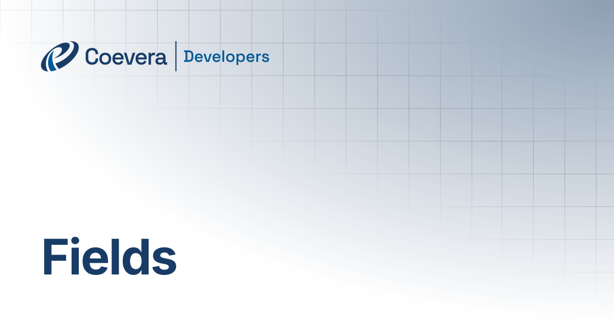 Fields | API Documentation